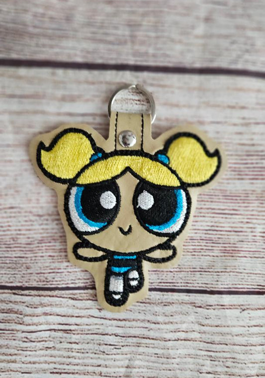 Blue Puff Keychain