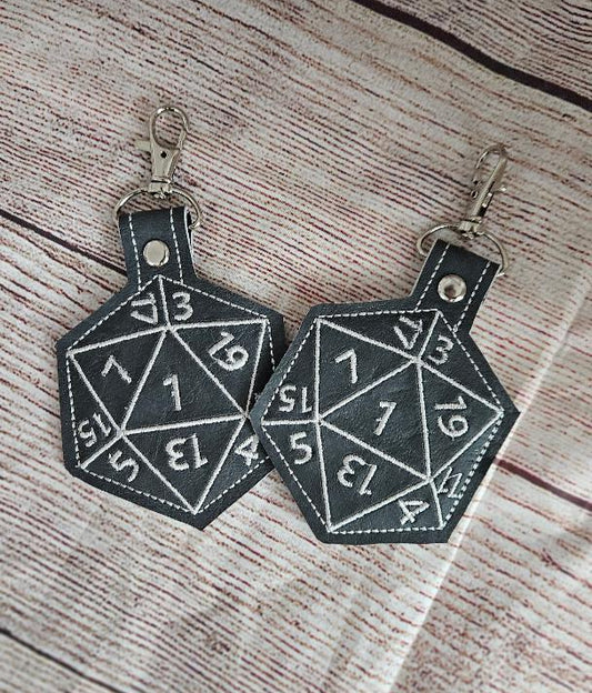 Dragon Dice Grey Keychain