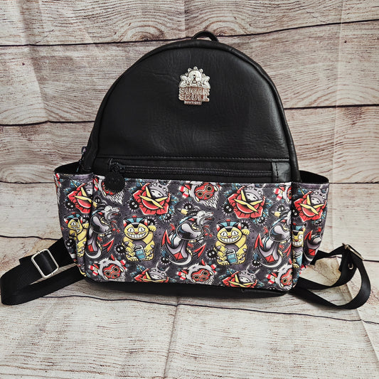 Tattoo Style Anime Mini Backpack